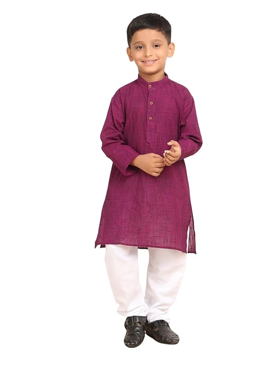 BABA AND BABY Boy's Cotton Kurta Pyjama Set