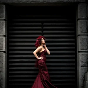 Floor length evening gown
