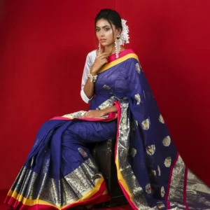 Printed chiffon saree